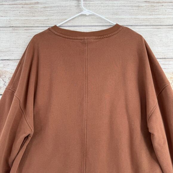 Varley Rowan Sweat Crewneck Sweatshirt Womens Large Brown Fleece - Picture 3 of 14